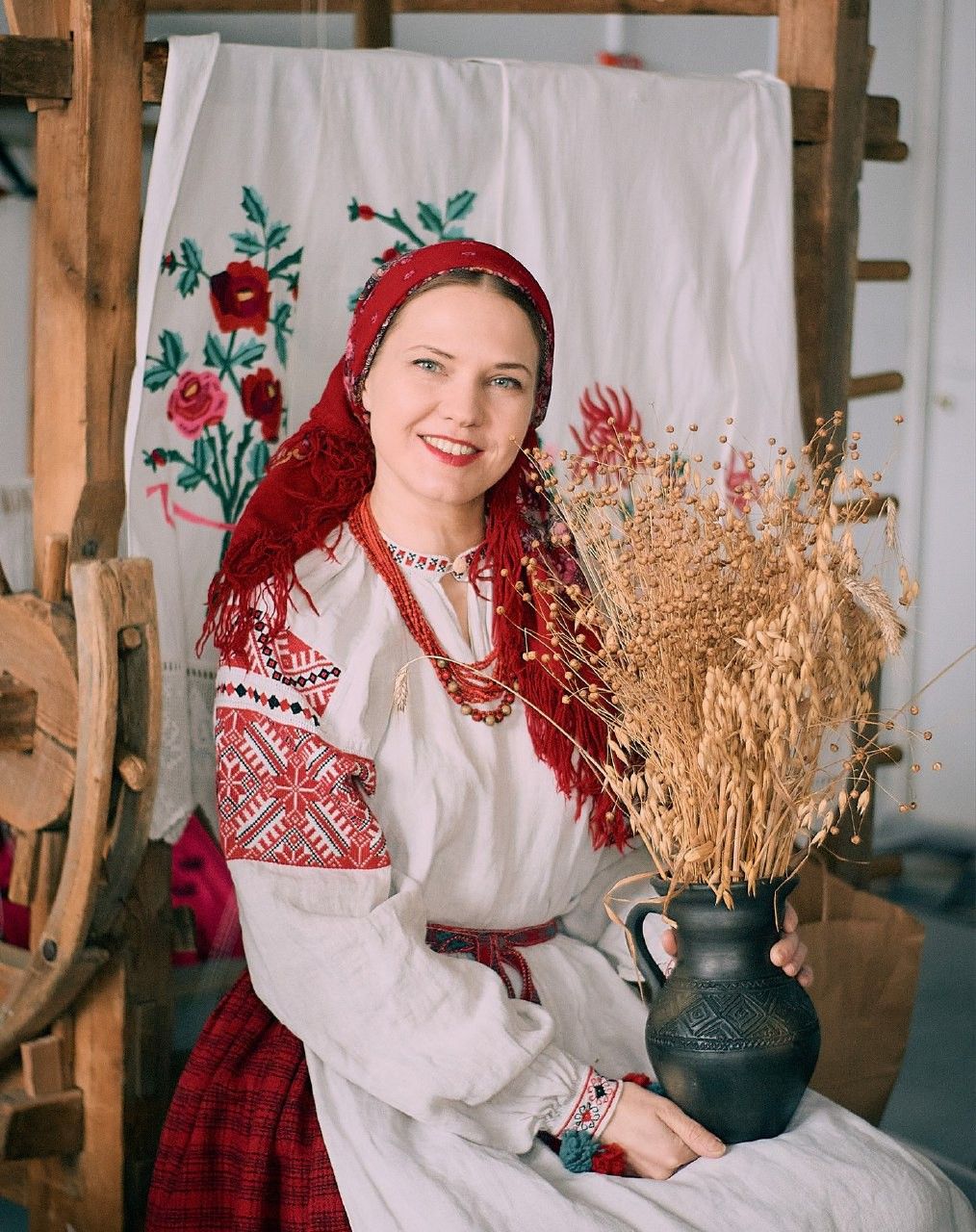 Women in Slavic costumes in Sofia