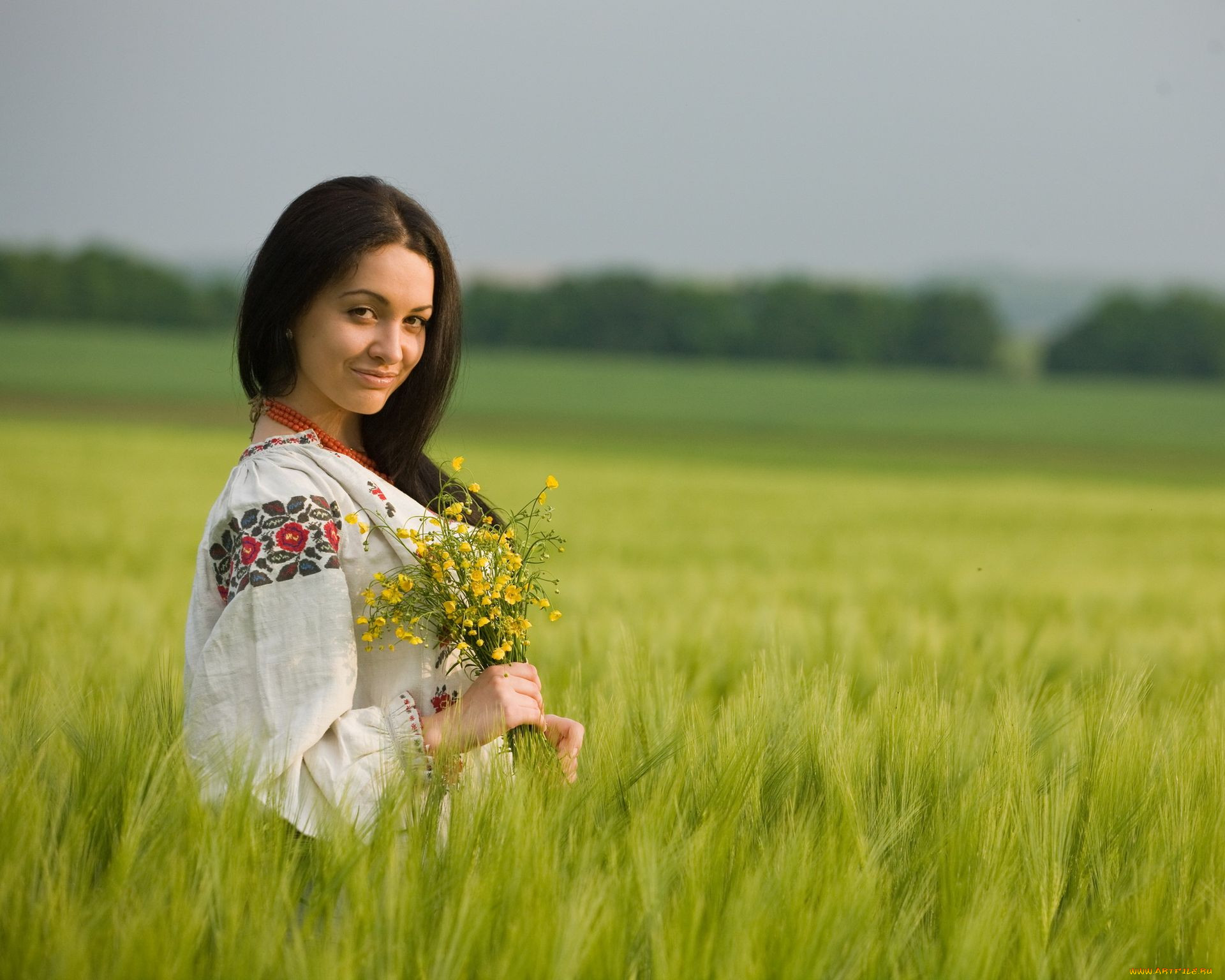 Women in Slavic costumes in Sofia