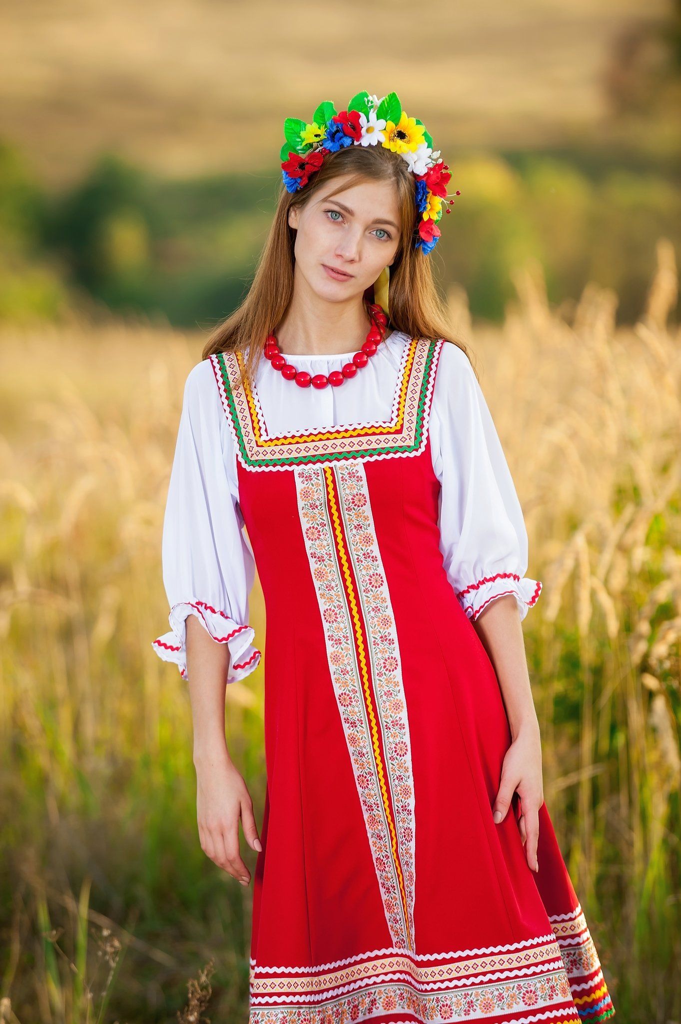 Women in Slavic costumes in Sofia